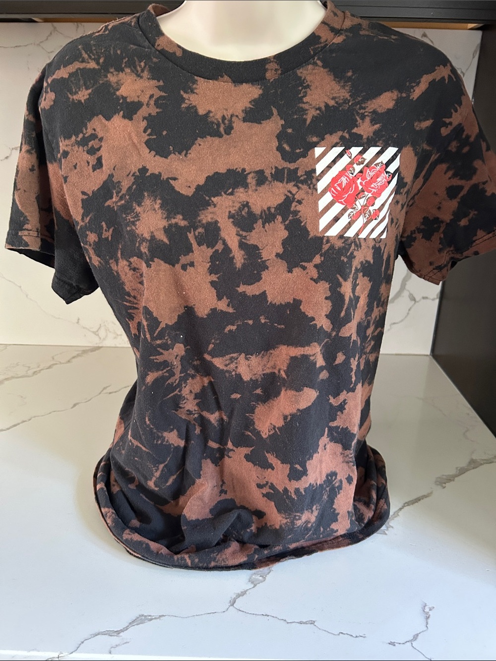Artist Union Clothing Co. Black and Brown Tie-Dye  Graphic Tee